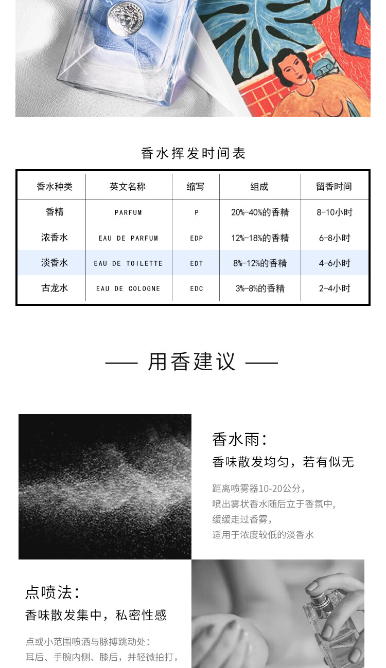 范思哲（VERSACE）同名男士香水 50ml 木质香调 淡香水EDT  礼物 送男友 李现同款