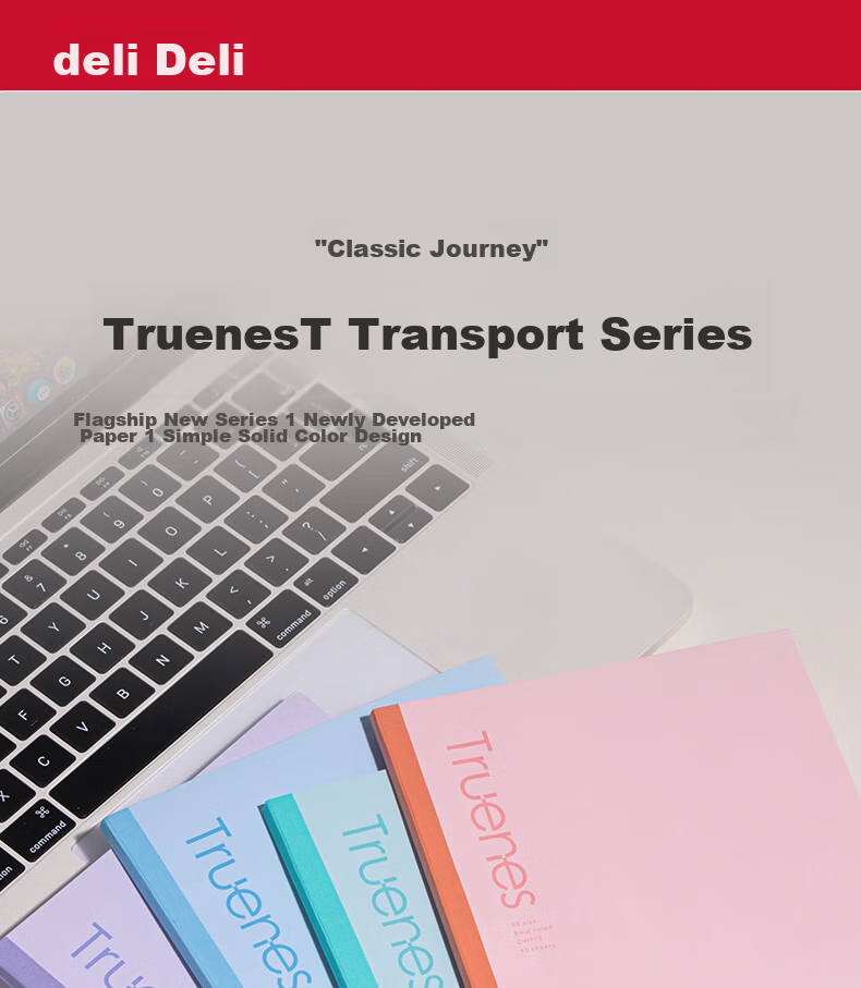 Блокнот Deli Classic Soft Notebook, A5, 40 листов, случайный цвет