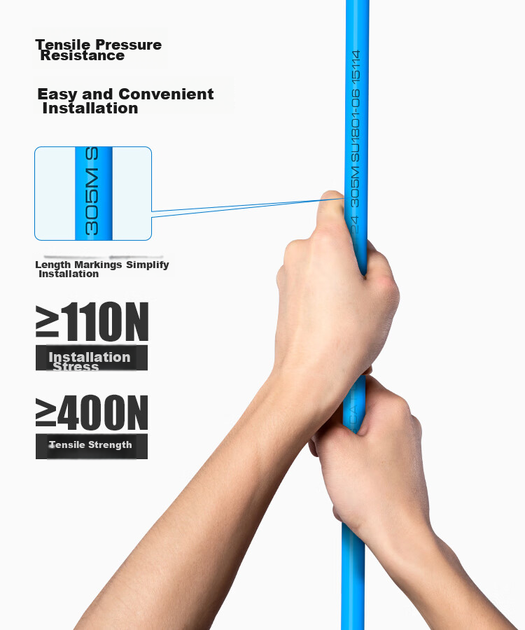 Кабель витая пара BOYANG BY-5305B, неэкранированный, CAT5e, 305 м, синий
