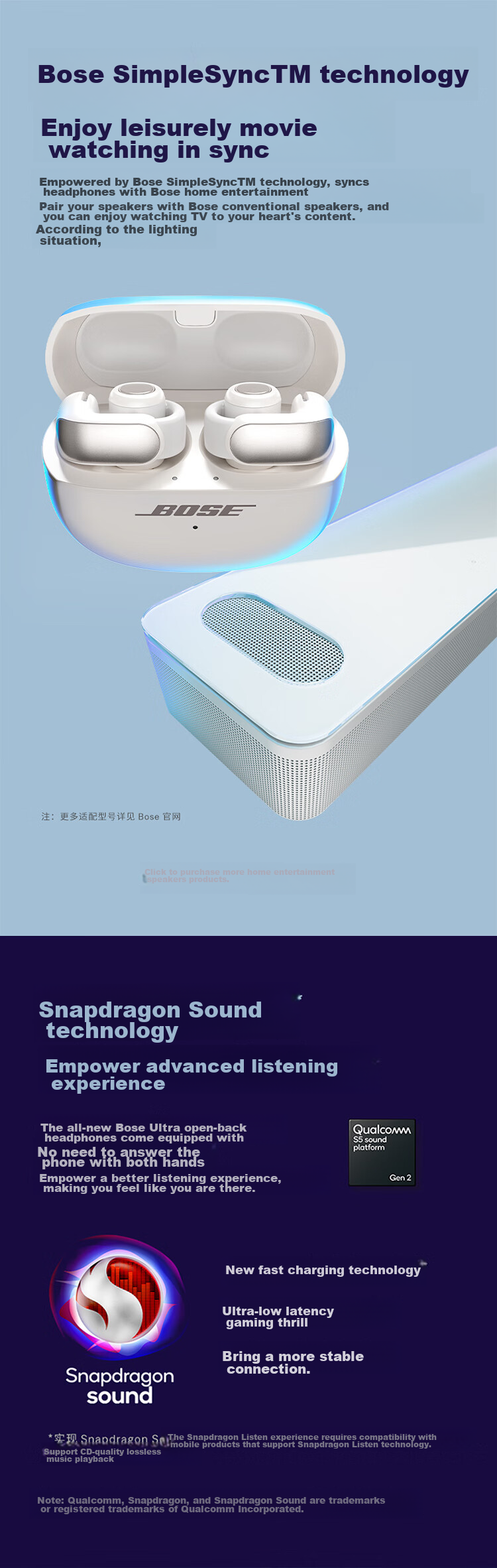 Наушники Bose Ultra Open-Ear, беспроводные, Bluetooth, с креплением на ухо, цвет "Утренний туман" (белый)