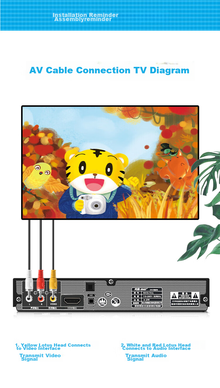 DVD-плеер SAST PDVD-799A, с HDMI, USB, поддержка MP3, AVI, VCD, CD, DVD