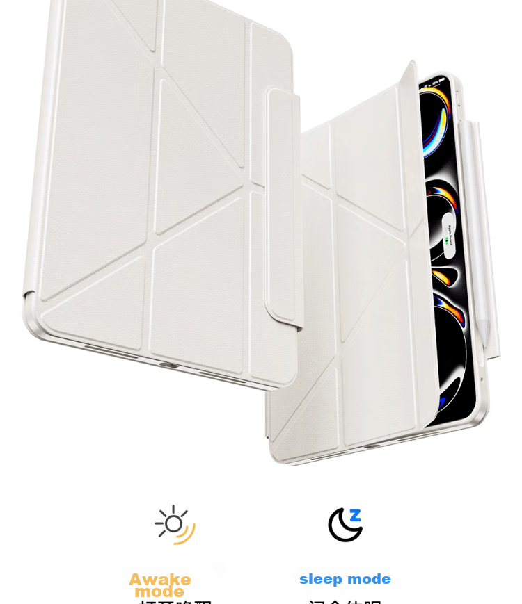 Чехол Zhiting для iPad Pro 11 дюймов, универсальный, 720° вращающийся, с прозрачной задней панелью из акрила, анти-изгиб, съемный, для моделей 2021/2022/2023/2024
