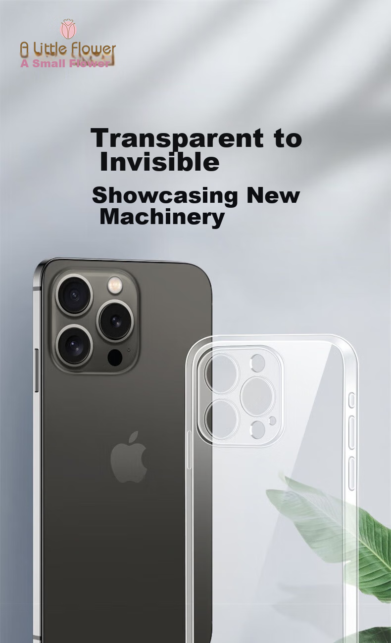 Чехол для iPhone 15 Pro Max ALittleFlower, ультратонкий, противоударный, мягкий, прозрачный, с полной защитой объектива, простой дизайн для мужчин и женщин