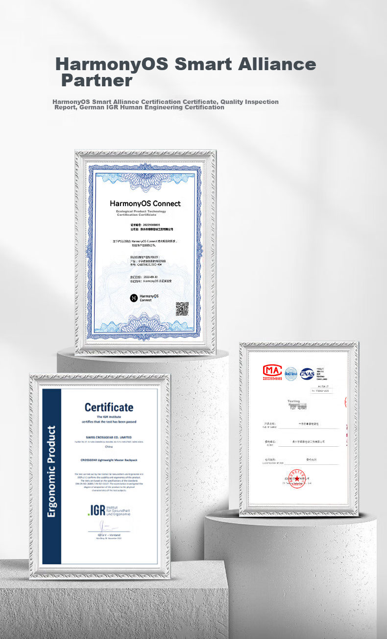 Рюкзак CROSSGEAR Swiss Cross Medal, для ноутбука, деловой, умный, сертифицированный HarmonyOS