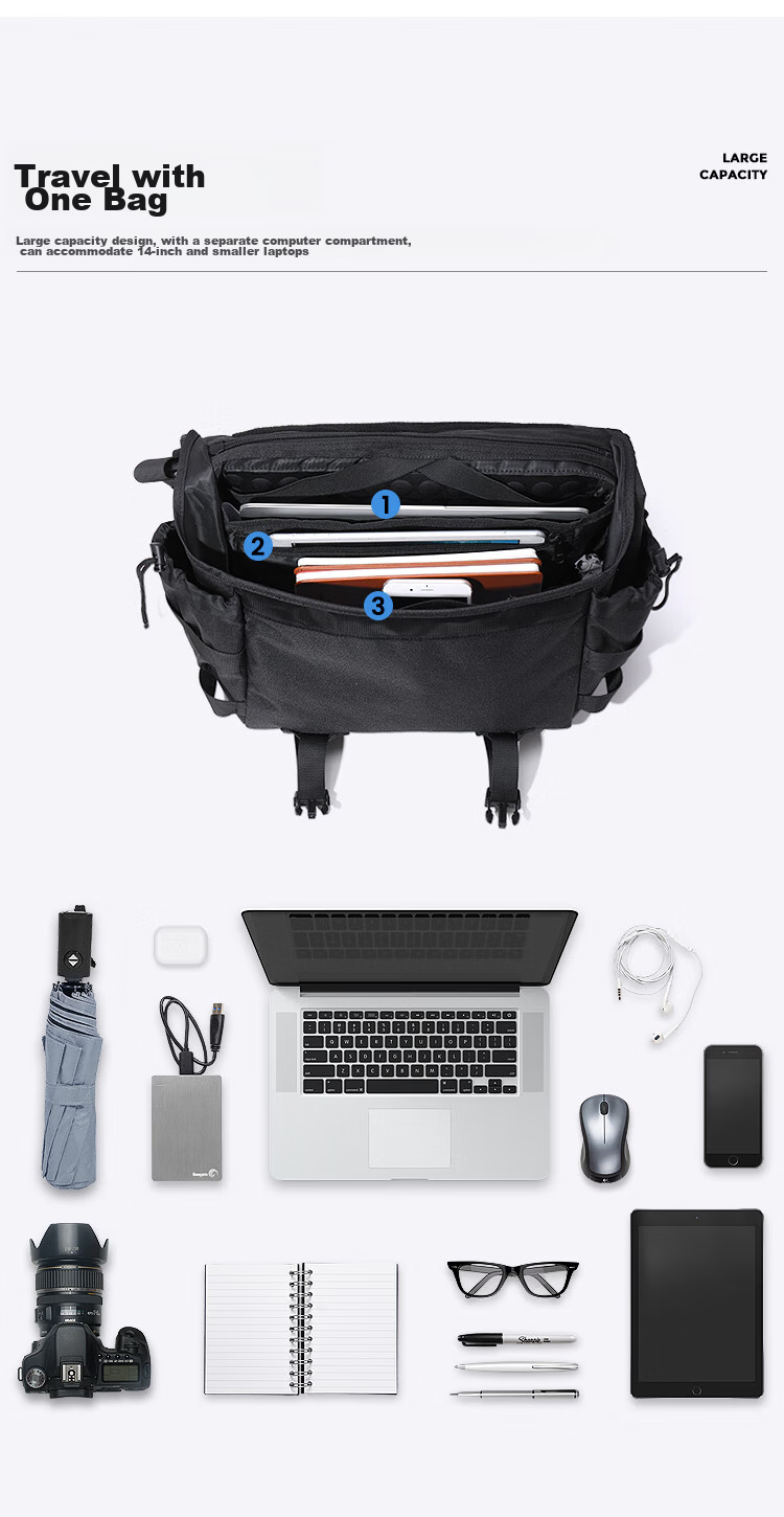 Сумка-кроссбоди Slazenger для мужчин, вместительная сумка через плечо для iPad и планшета, повседневная мессенджер-сумка