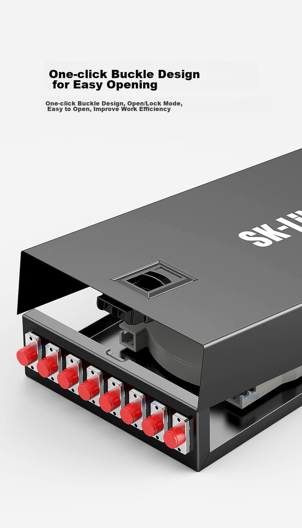 Оптический терминальный бокс SK-LINK, 4 порта, 8 коннекторов LC, одномодовый