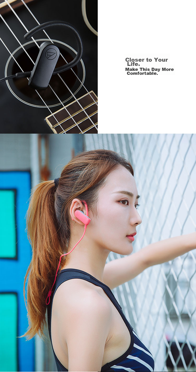 Беспроводные наушники Audio-Technica SPORT50BT, спортивные, водонепроницаемые, розовые