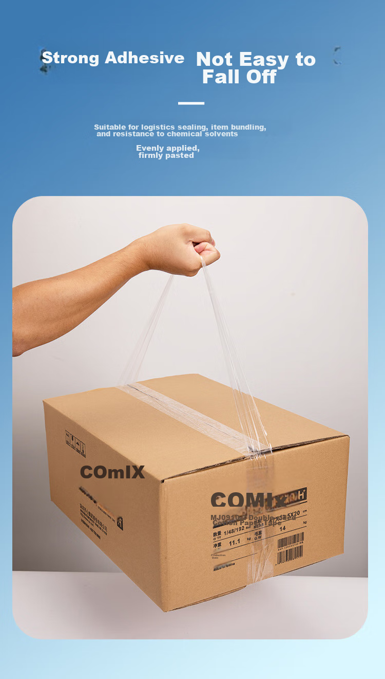 Упаковочная лента COMIX JT6010-6, прозрачная, 6 рулонов, ширина 60 мм, длина 91.4 м