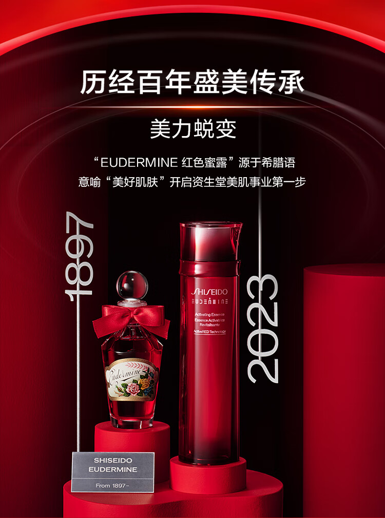 资生堂（SHISEIDO）红色蜜露面部精华液145ml 提亮紧致补水保湿 护肤品礼盒 新年礼物