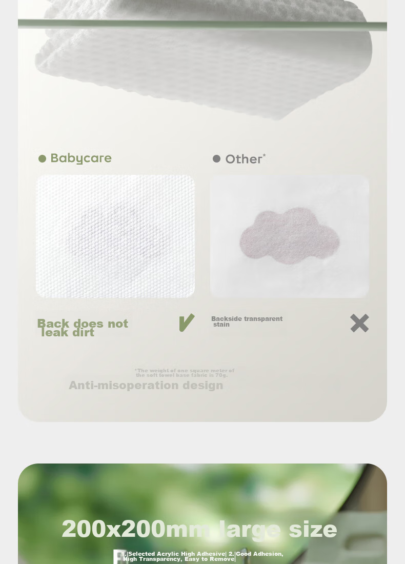Babycare Влажные салфетки для лица, подвесные, мягкие, детские, 180 шт.