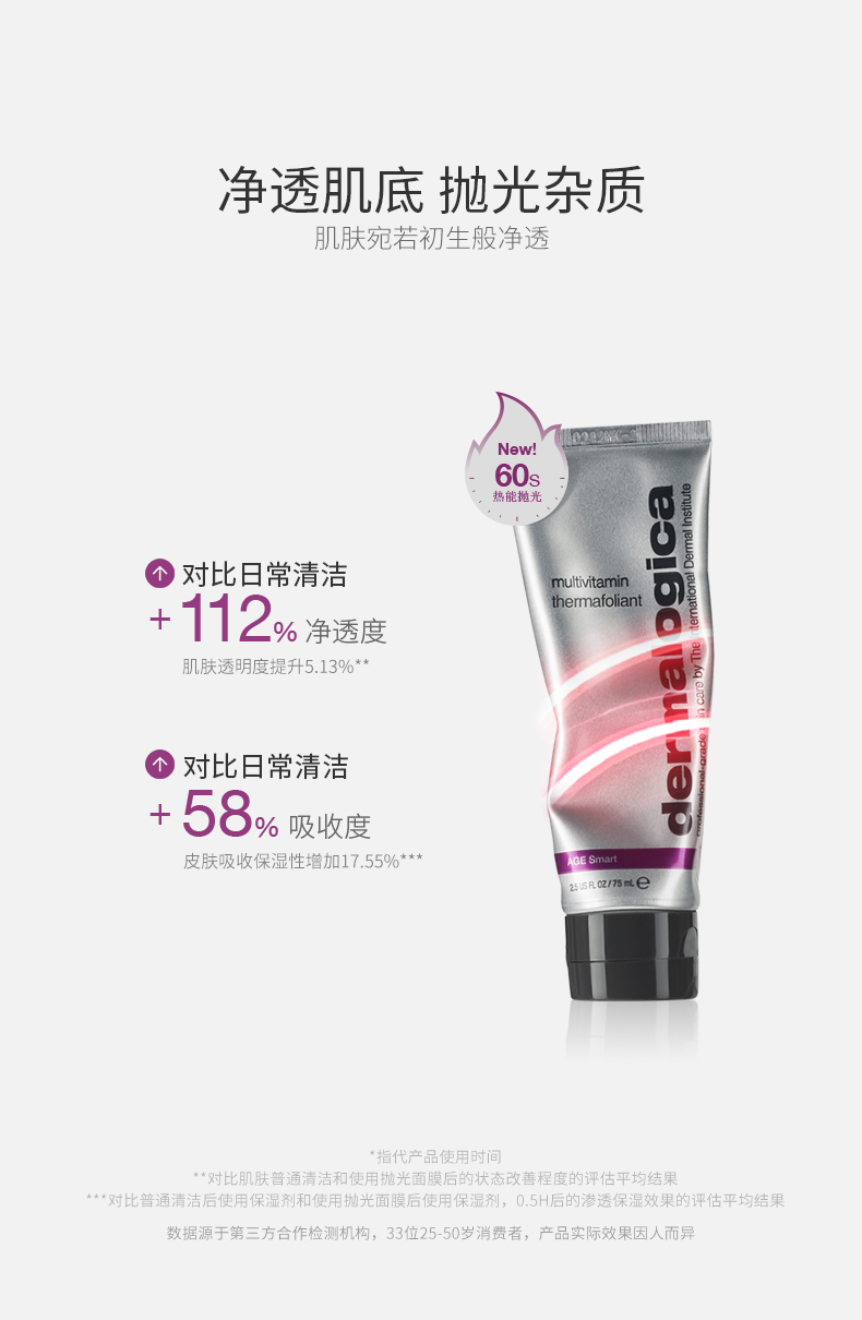 德美乐嘉（Dermalogica）美国进口 德美乐嘉热能抛光面膜75ml 清洁暗基底沉涂抹净透滑亮