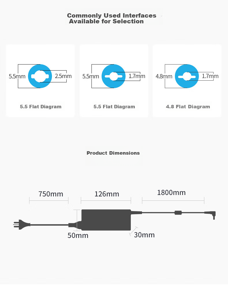 Зарядное устройство для ноутбука Elei, 90W, 19V 4.74A, разъем 5.5*1.7 мм, для Acer