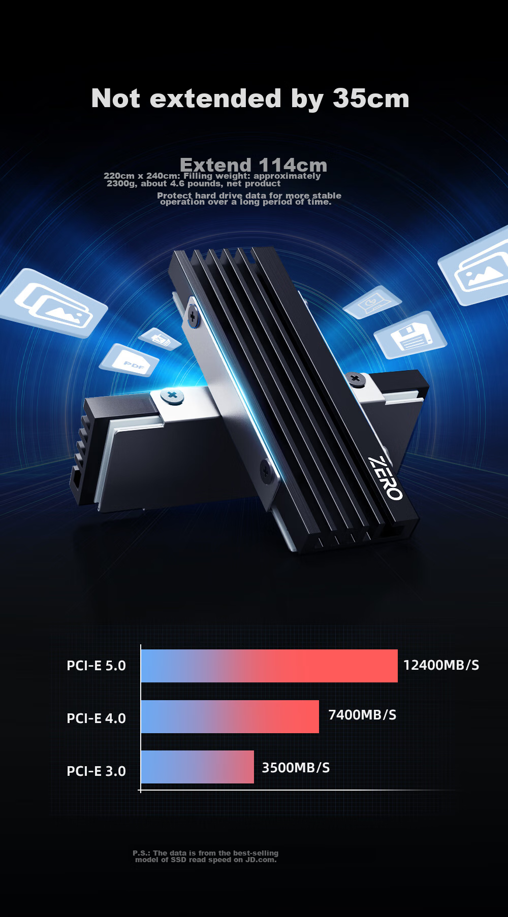 Охлаждение для SSD M.2 ID-COOLING ZERO M05, радиатор M.2 SSD, алюминиевый, 6мм