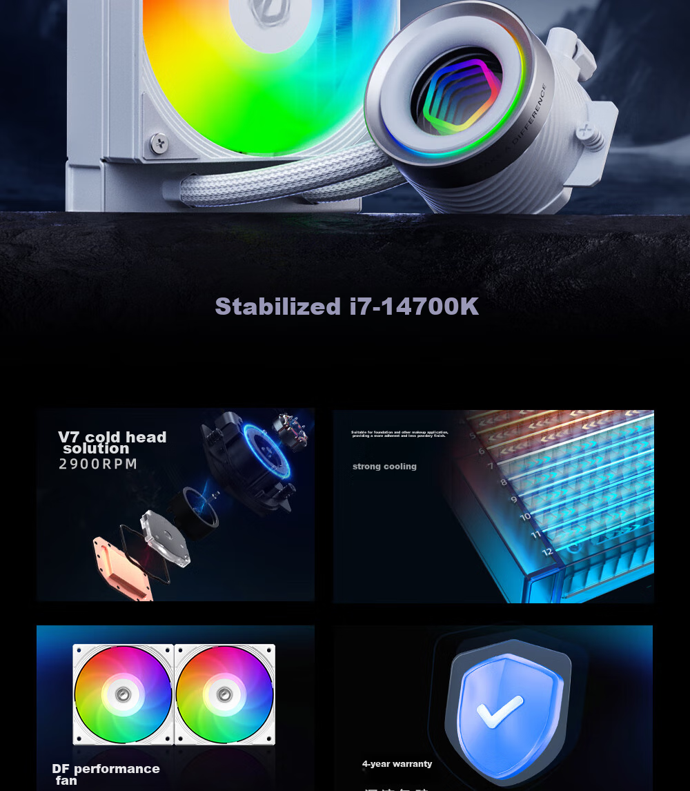 Компьютерный кулер ID-COOLING Frost Kingdom 240 ARGB White, жидкостное охлаждение, для процессора, белый