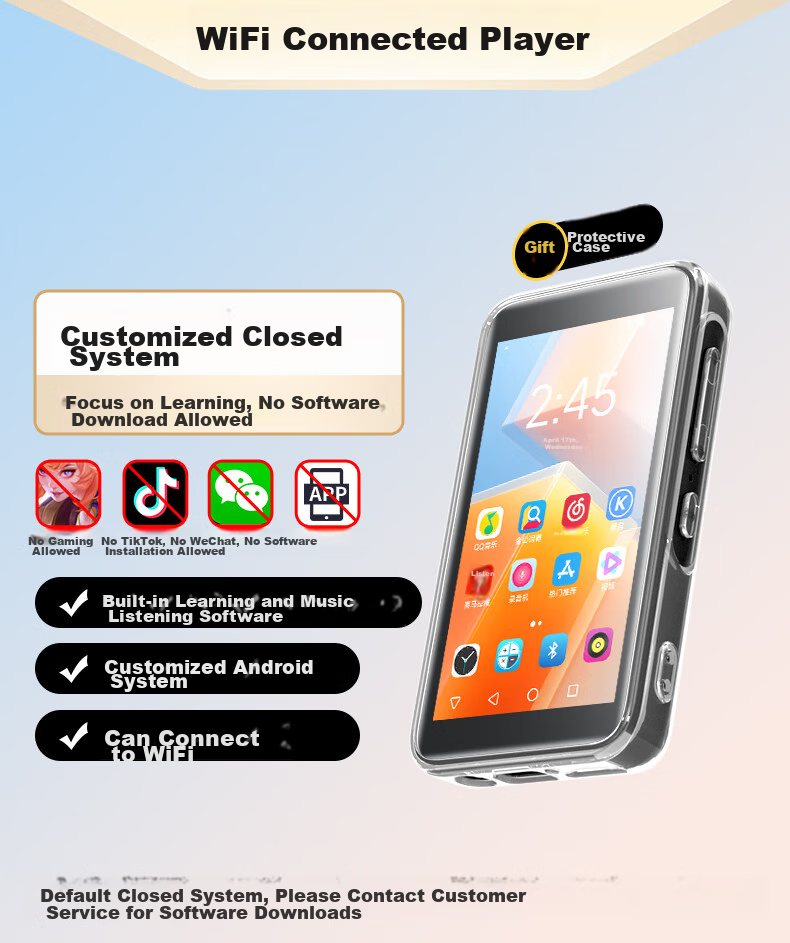 Портативный MP3-плеер Newsmy M8, 16 ГБ, WiFi, Bluetooth, 3.4 дюйма, видео, запись