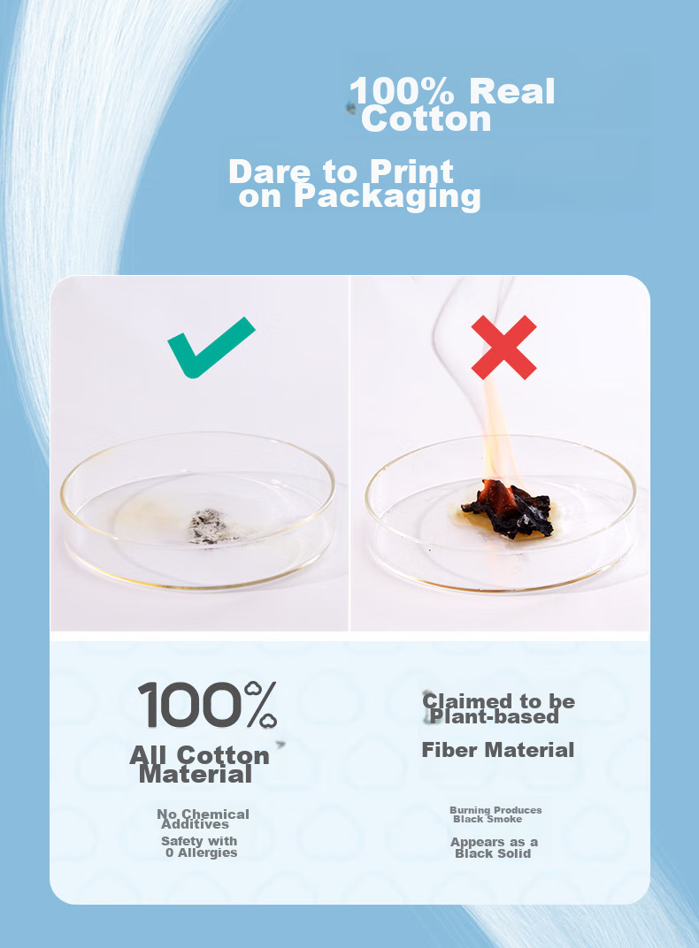 Ватные диски PurCotton, 100 шт. в упаковке, 100% хлопок, 15*20 см