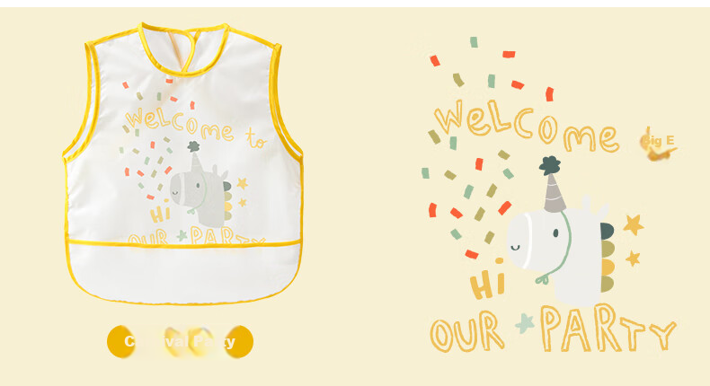Детский нагрудник Babyprints, водонепроницаемый, с длинным рукавом, 2 шт.