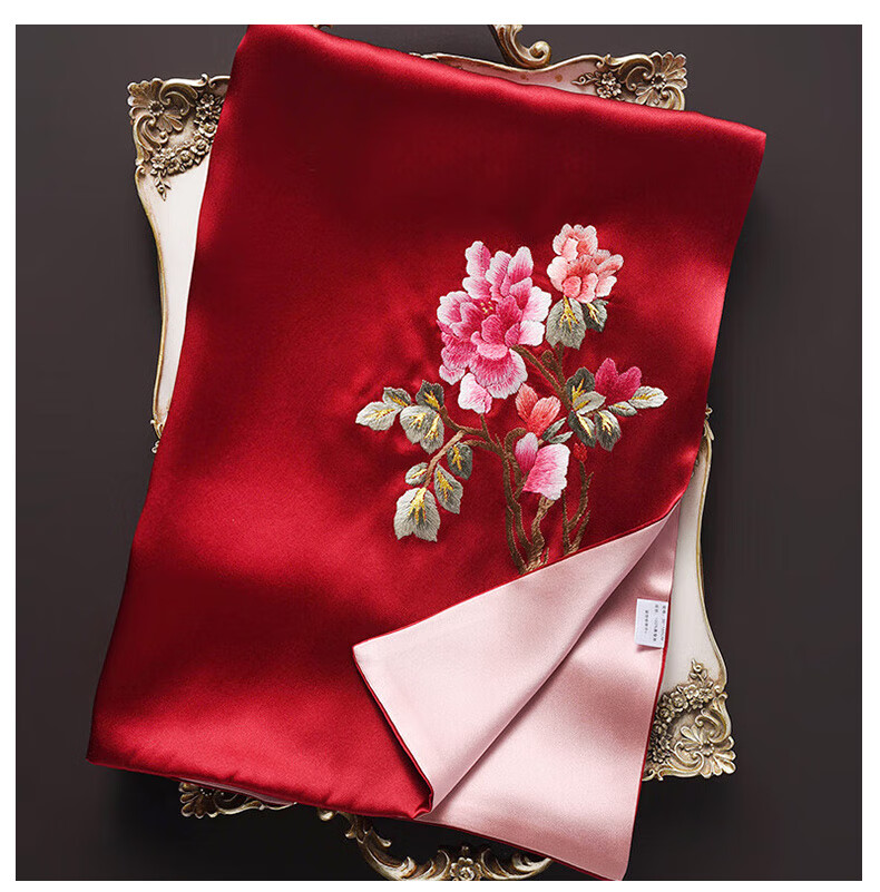 Шелковый шарф Hangsilu Suzhou Embroidery с вышивкой для женщин, зимний шарф из тутового шелка, подарочная коробка высокого класса, подарок на день рождения и праздник для мамы, новогодний подарок