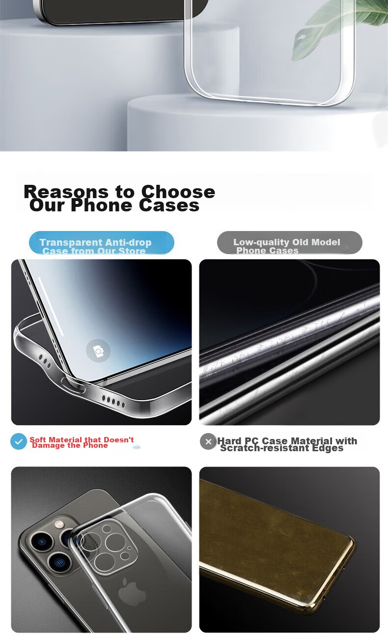 Чехол для iPhone 15 Pro Max ALittleFlower, ультратонкий, противоударный, мягкий, прозрачный, с полной защитой объектива, простой дизайн для мужчин и женщин