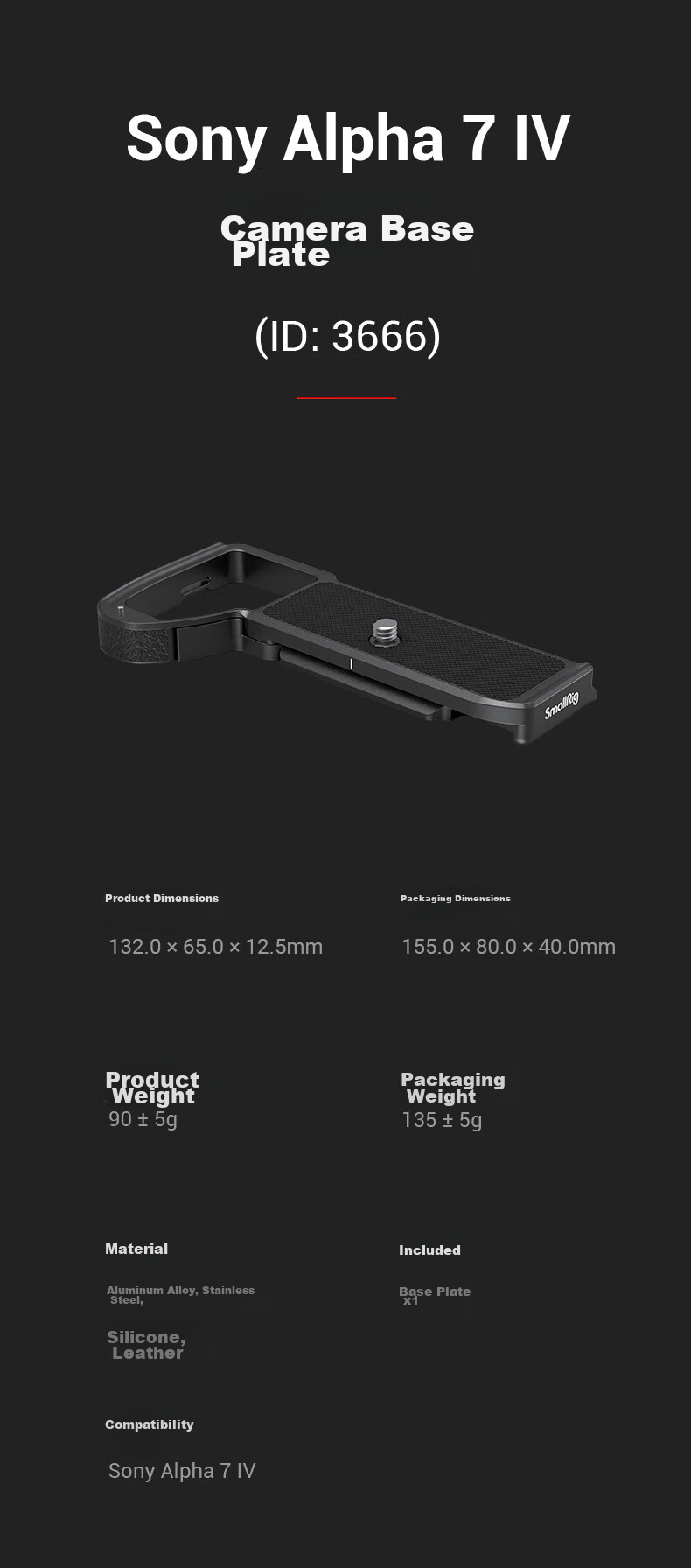 Комплект для расширения камеры SmallRig 3667B, клетка для Sony A7m4/A74/A7S3/A7R5/A1, полнопокрывный каркас, аксессуары для фотосъемки