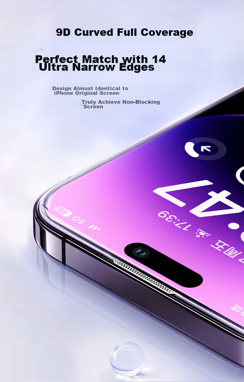 Защитное стекло DIVI для Apple iPhone 14 Pro, противоударное, антибликовое, ультратонкое, с полным покрытием