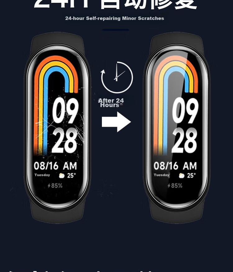 Защитная пленка ESCAPE для Xiaomi Mi Band 10/9/8/7 NFC, гидрогелевая, самовосстанавливающаяся, HD Clear, защита от царапин, 3 шт.