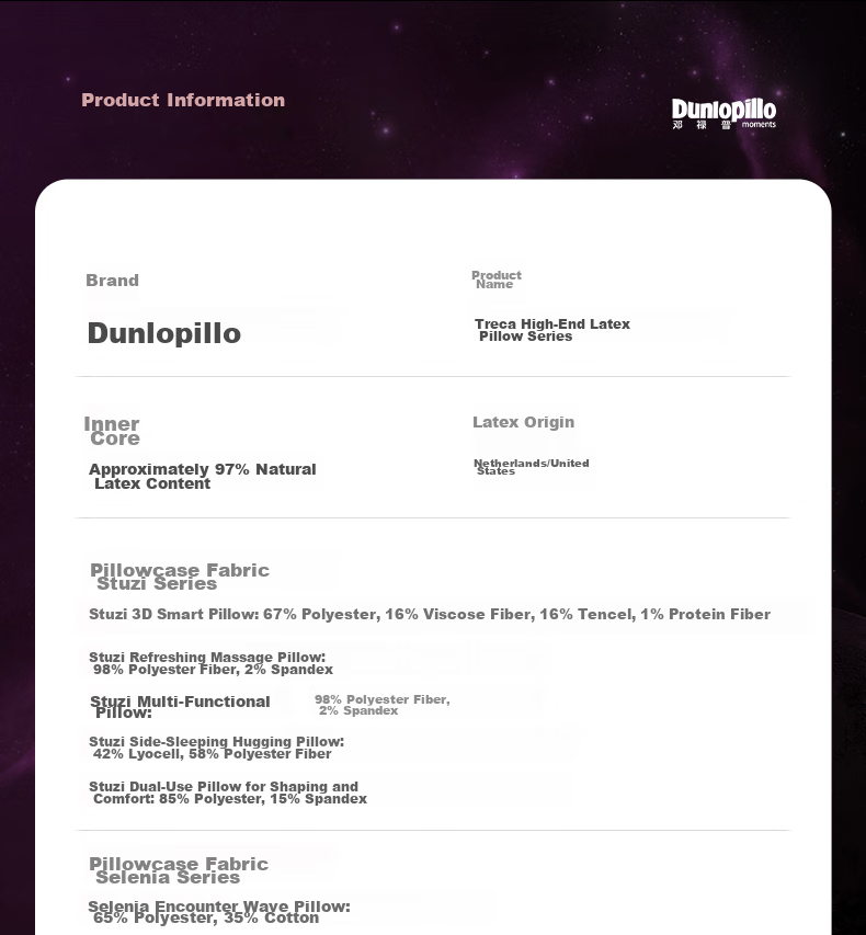 Подушка Dunlopillo Gaiya Sleep Wave, натуральный латекс, импорт из Нидерландов, 35x55 см