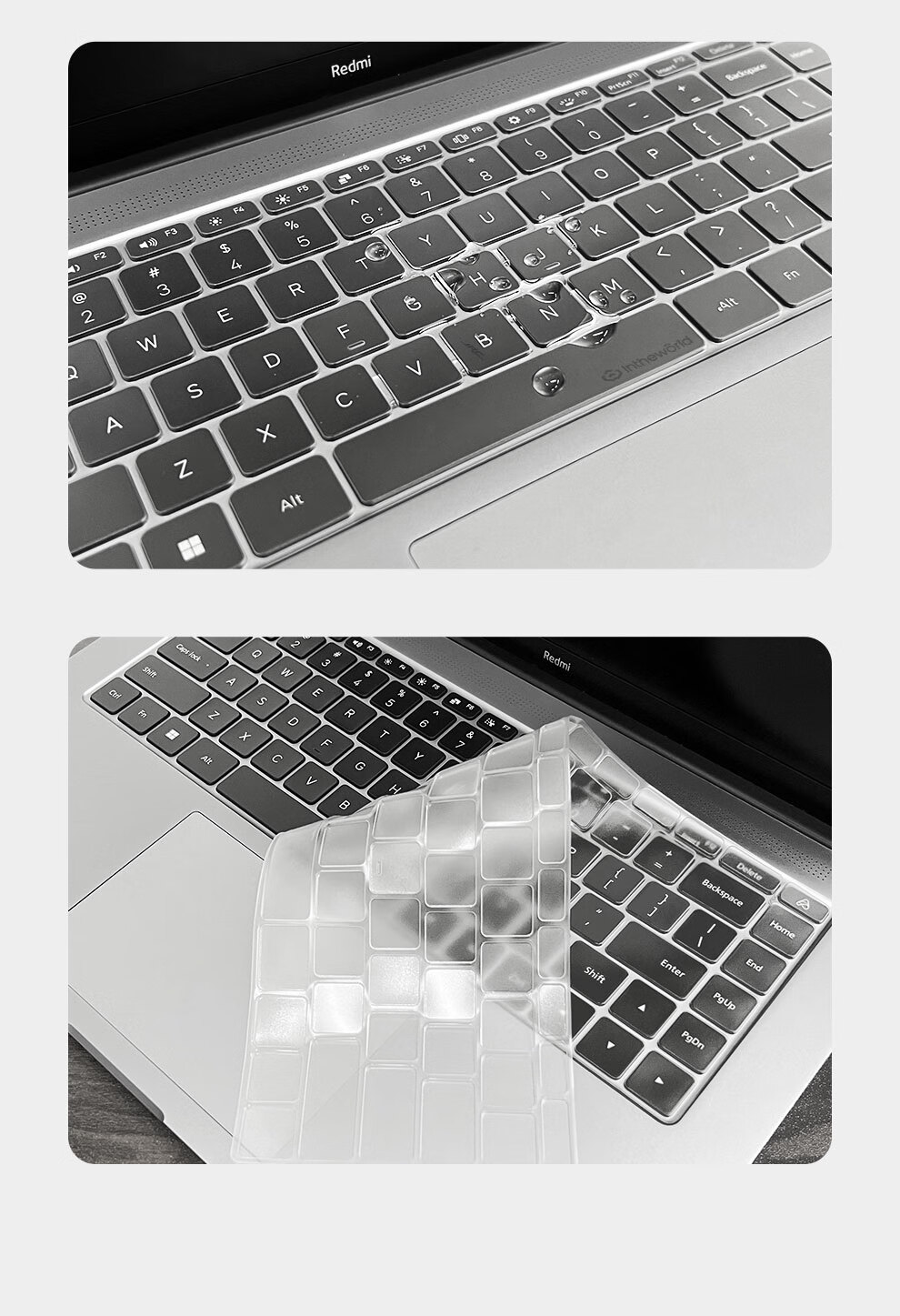 Защитная пленка для клавиатуры Jichuan TPU для Xiaomi RedmiBook Pro 16 2025/24, ультратонкая, прозрачная, пылезащитная
