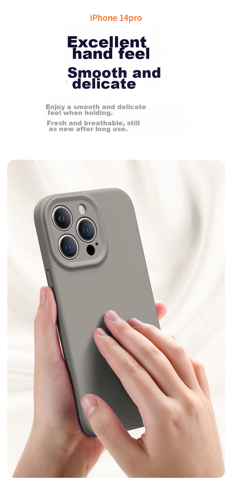 Чехол для iPhone 14 Pro NEYAA, силиконовый, ультратонкий, противоударный, с защитой камеры, Титаново-золотой