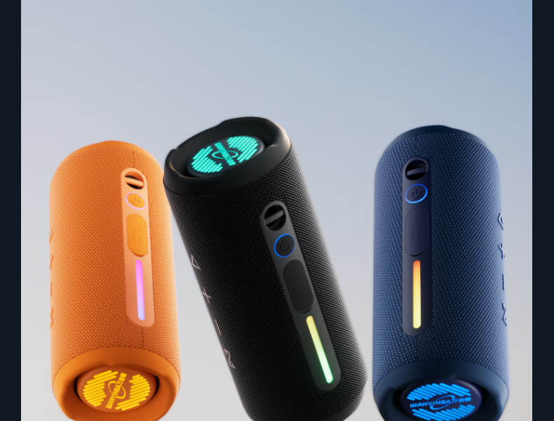 Портативная Bluetooth-колонка WANYINBA M6, 30 Вт, портативная водонепроницаемая, для улицы, с мощным басом, оранжевая