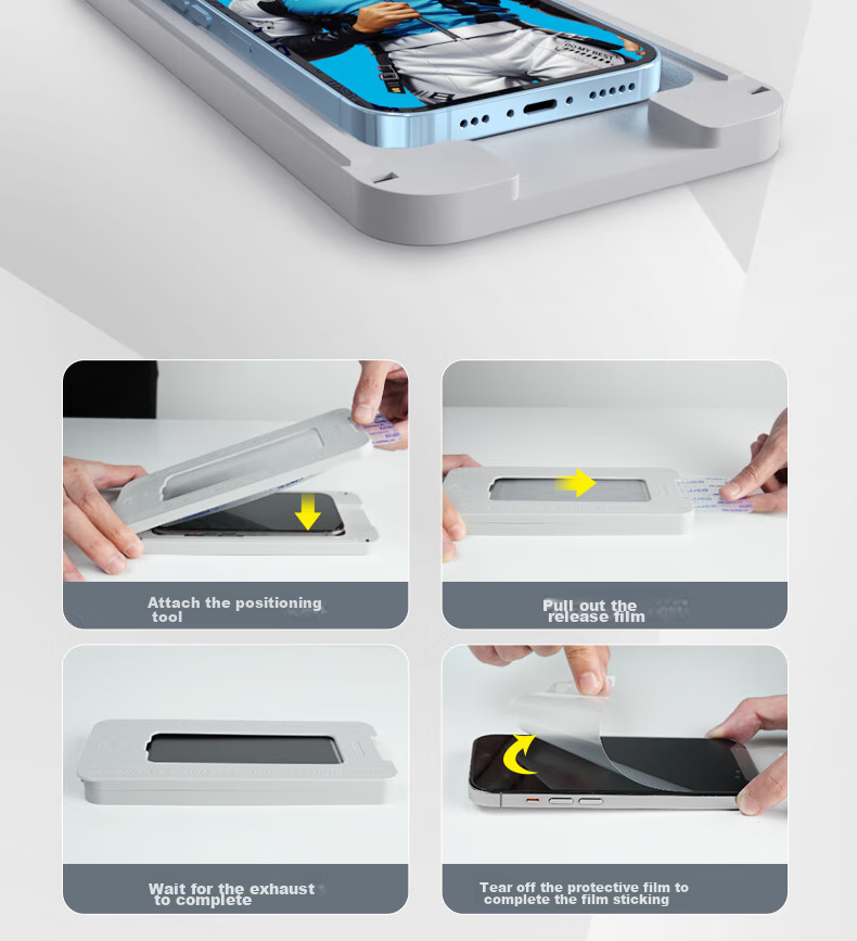 Защитное стекло Lanxingxiansheng для Apple iPhone 13/13 Pro/14, с инструментом для установки