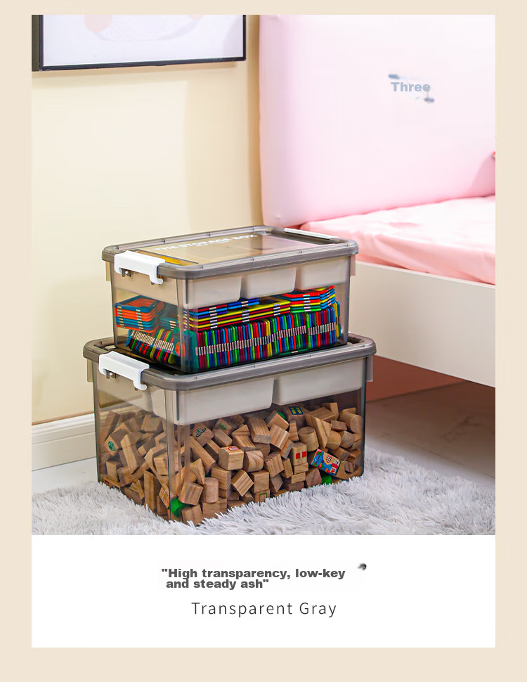 Конструктор Xitianlong LEGO Storage Box, Органайзер для детских конструкторов и магнитных плиток, Ящик для сортировки игрушек большой вместимости, 16 литров, прозрачно-белый