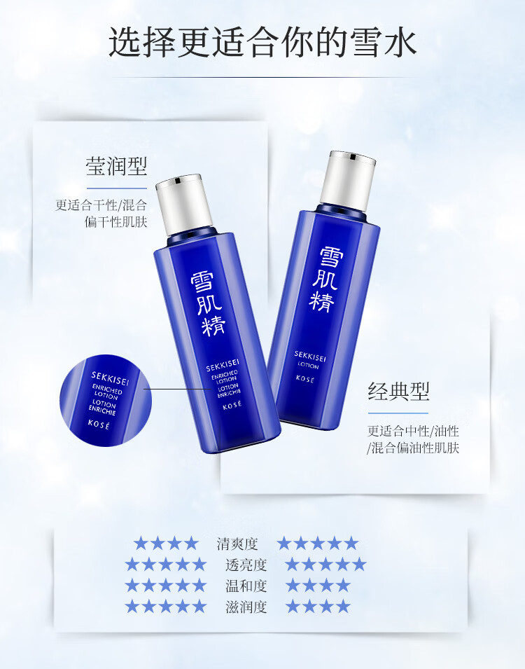 雪肌精化妆水经典型200ml 补水保湿爽肤水 送人礼物
