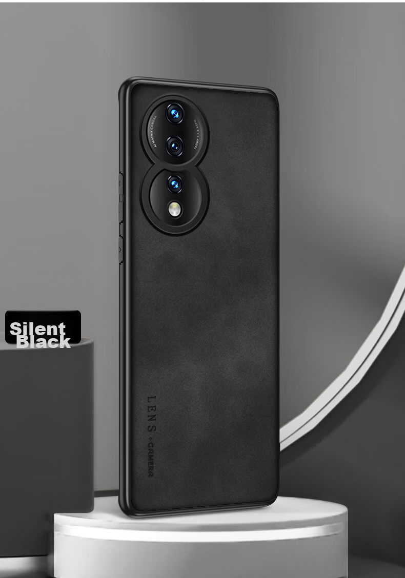 Чехол для телефона SHIYONG, совместимый с Honor 80, элегантный серый, защита объектива, силиконовый мягкий край, противоударный, ультратонкий, кожаная текстура