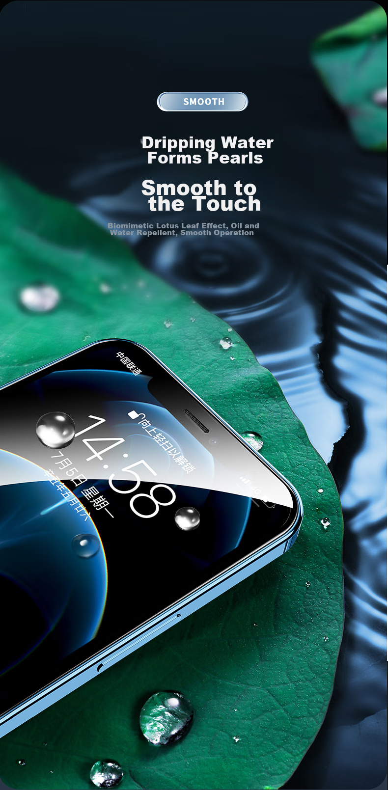 Защитное стекло Mofajiang для iPhone 13 Pro, полноэкранное, HD, ультрагладкое, антибликовое, ударопрочное, с мгновенным нанесением, полное покрытие, 1 шт.