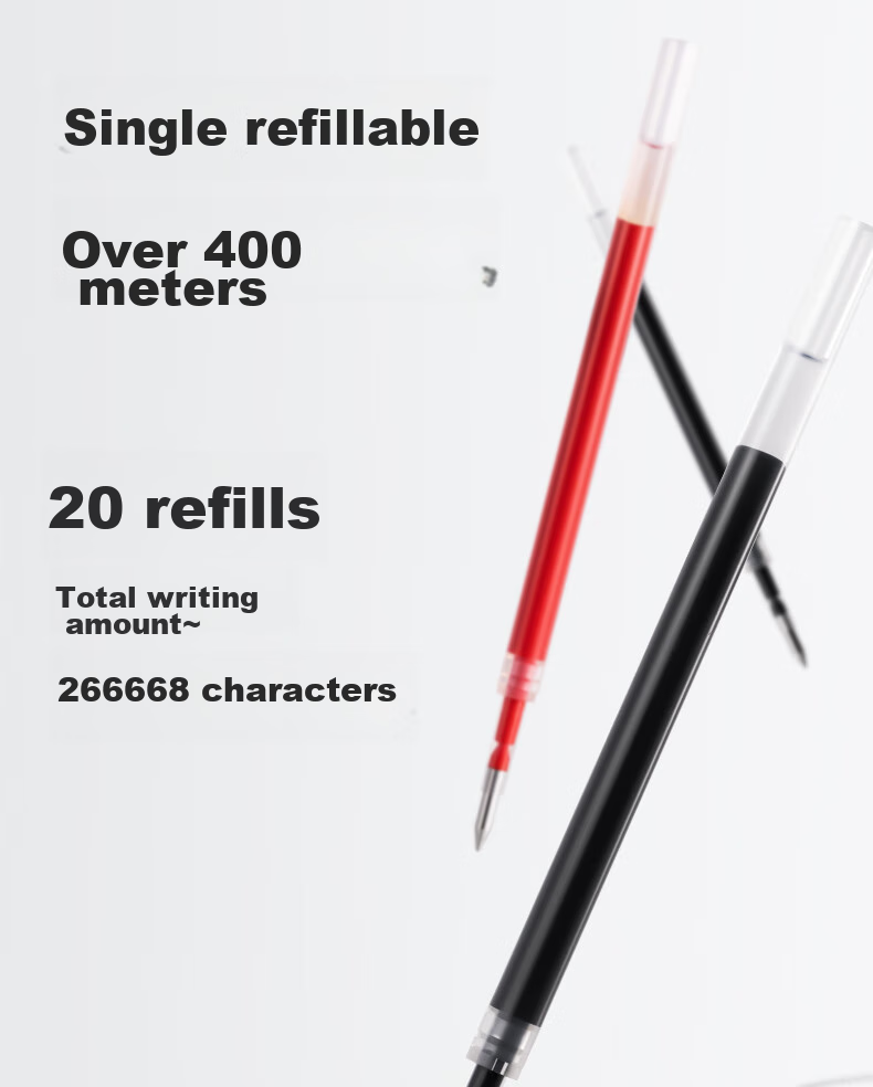 Стержень для гелевой ручки Deli S782, 0.5 мм, красный, 20 шт.