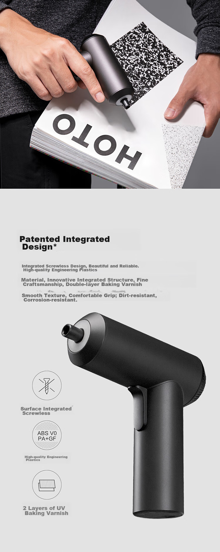 Электрическая отвертка Xiaomi Mijia, многофункциональный ручной инструмент с литиевой батареей