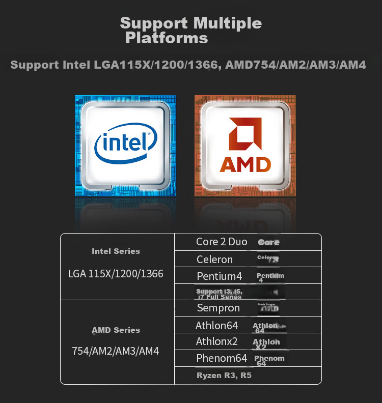 Кулер для процессора BUBALUS T3L, 2 тепловые трубки, совместимость с Intel/AMD, вентилятор 9 см, большой радиатор, воздушное охлаждение компьютера