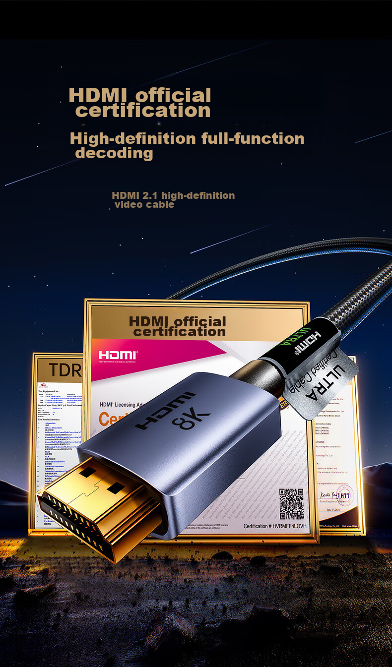 Кабель Llano HDMI версии 2.1, 8K60Hz 4K240Hz, высокоскоростное видеосоединение, совместим с HDMI2.0, для ноутбука, телевизора, проектора, монитора, 3 метра, с застежкой-липучкой