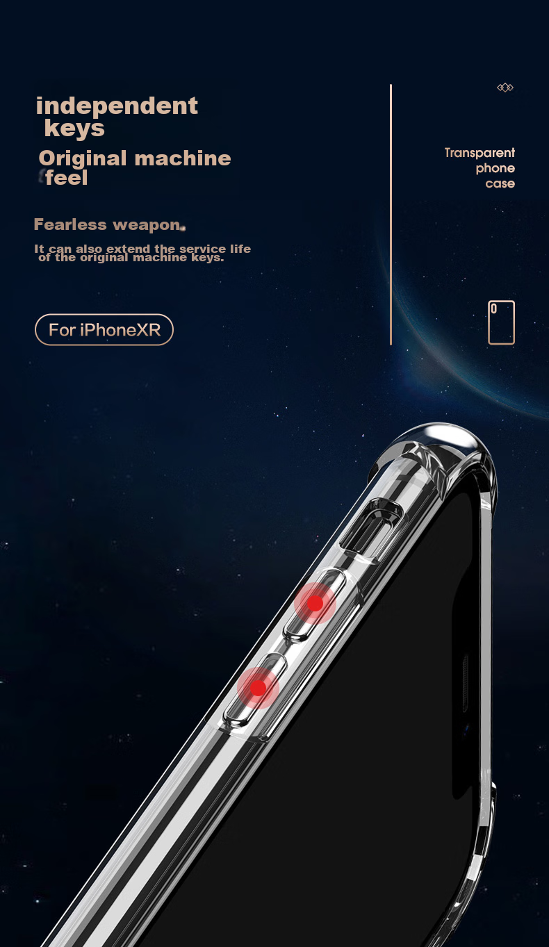 Противоударный чехол PISEN для Apple iPhone XR, прозрачный, тонкий, с защитой от царапин и воздушной подушкой