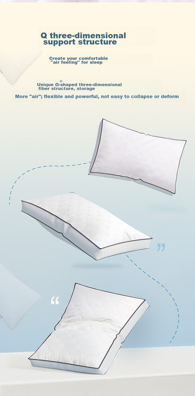 Подушка FUANNA Hotel Pillow Fiber Soft Pillow, 70x45 см, 1 шт.