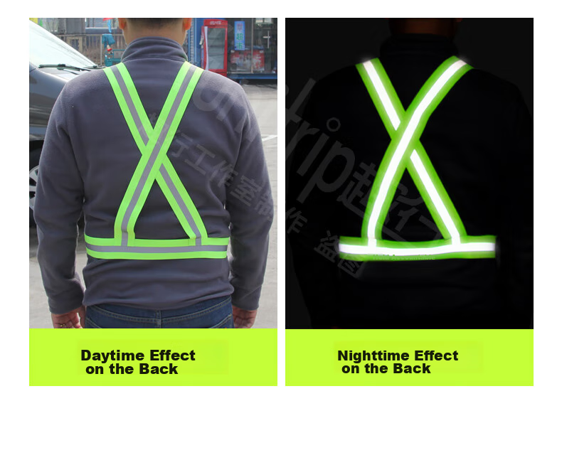 Светоотражающий жилет QuXing, эластичный пояс, регулируемый размер унисекс для ночных пробежек, велоспорта и сигнальный жилет