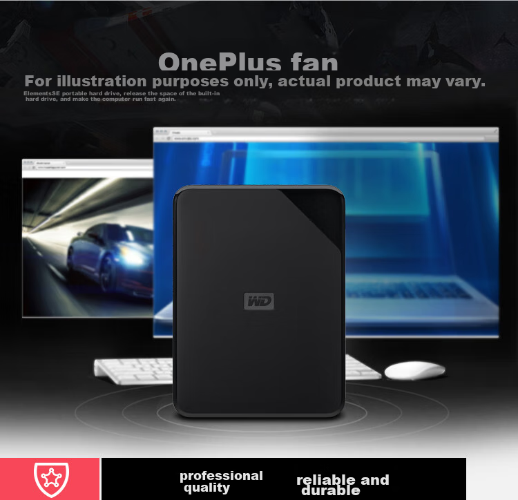 Внешний жесткий диск Western Digital WD Elements SE, 4 ТБ, портативный, USB 3.0, черный