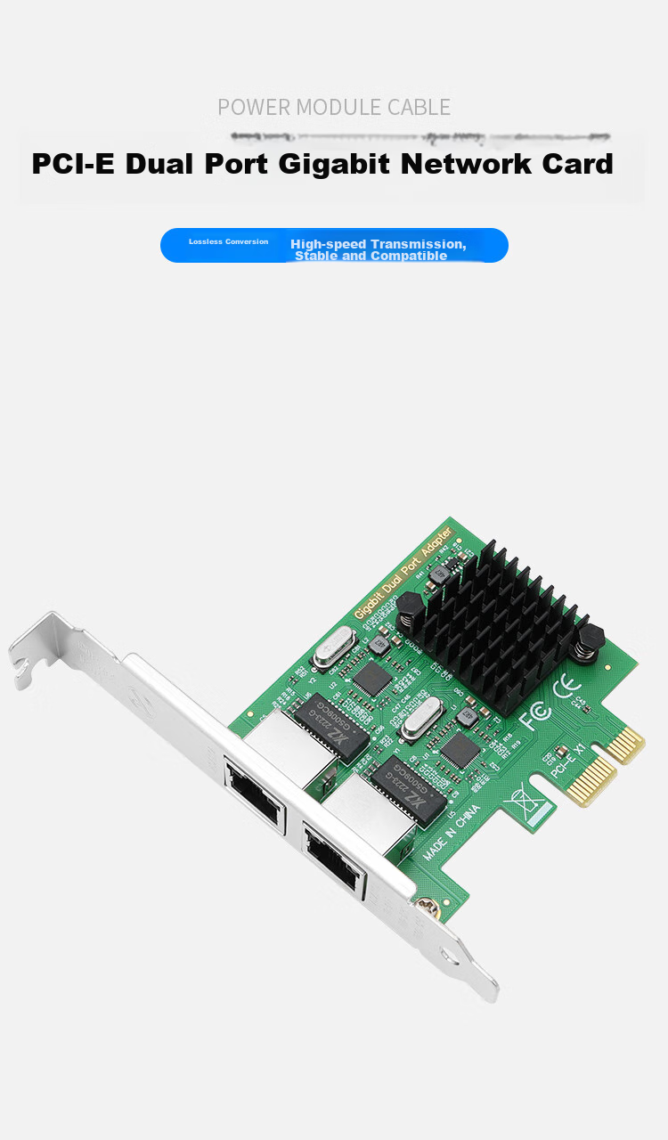 Сетевая карта MOGE MC2249, Gigabit Ethernet, 2 порта RJ-45, PCIe