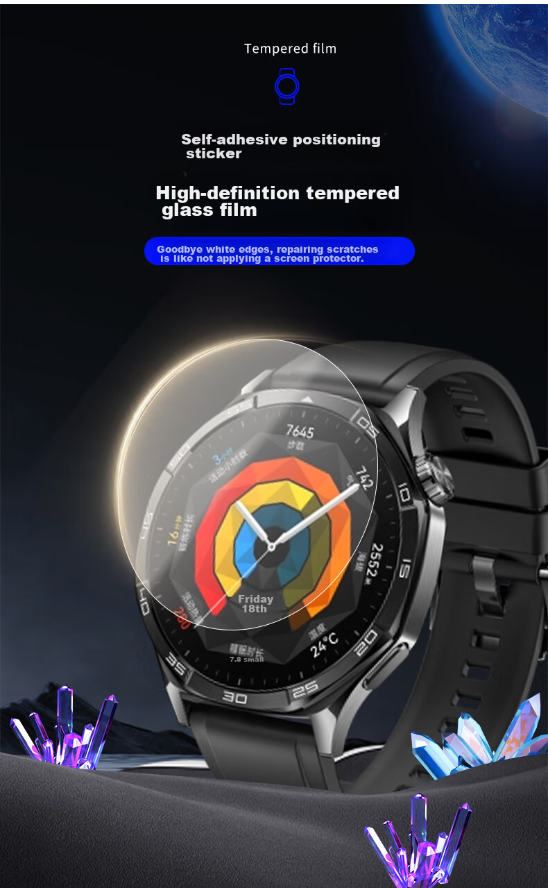 Защитная пленка Smorss для Huawei Watch GT6/GT5 46 мм, 2 шт.