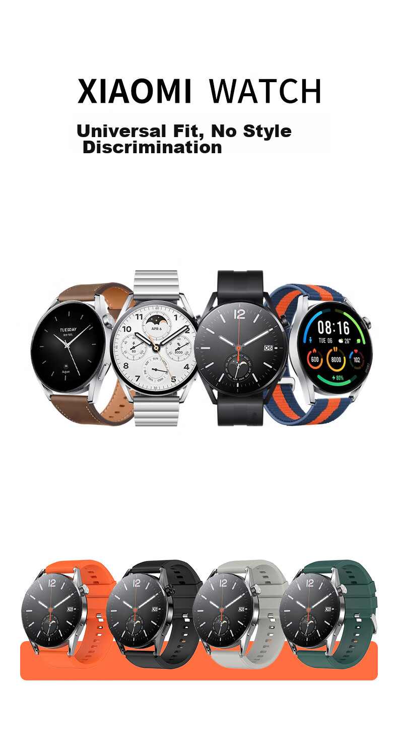 Ремешок CangHua для Xiaomi Watch S4, S3, S2, S1, S1Pro, Color2, Color Sport Edition, водонепроницаемый, дышащий, спортивный, силиконовый