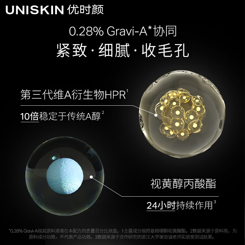 优时颜（UNISKIN）蕴能紧颜精华乳黑引力精华10g