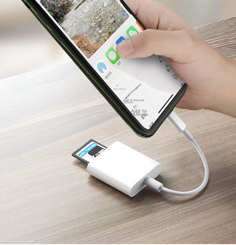 Адаптер-кардридер Masentek Type-C SD/TF, для iPhone, Huawei, iPad, Macbook, USB-камера, флеш-накопитель