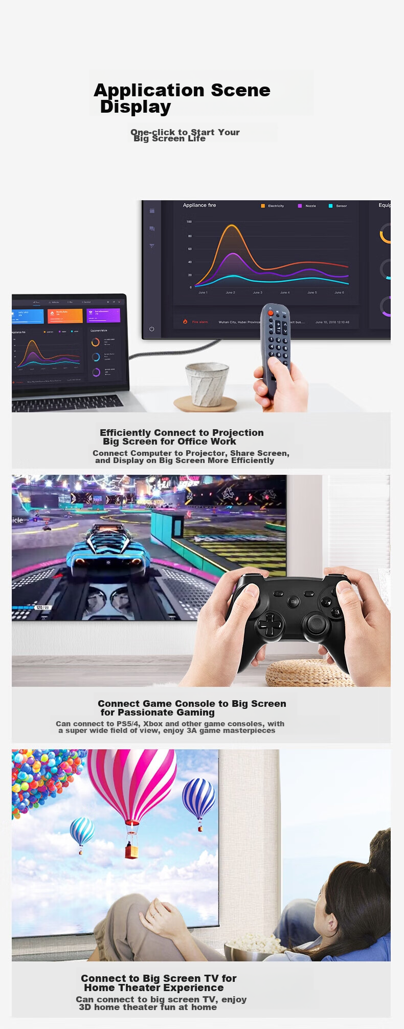 Кабель Kaiboer A Series HDMI 2.1, 1.5 метра, черный