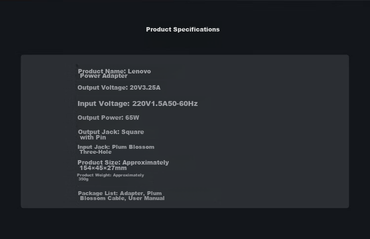 Зарядное устройство для ноутбука Lenovo
